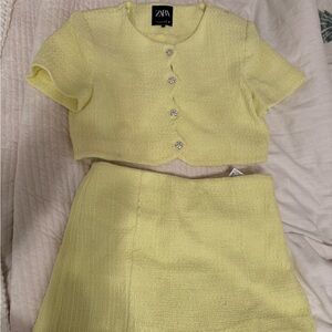 Zara Yellow Skirt Set